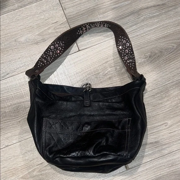 Vintage Tyler Malibu jeweled strap leather bag - Picture 1 of 7